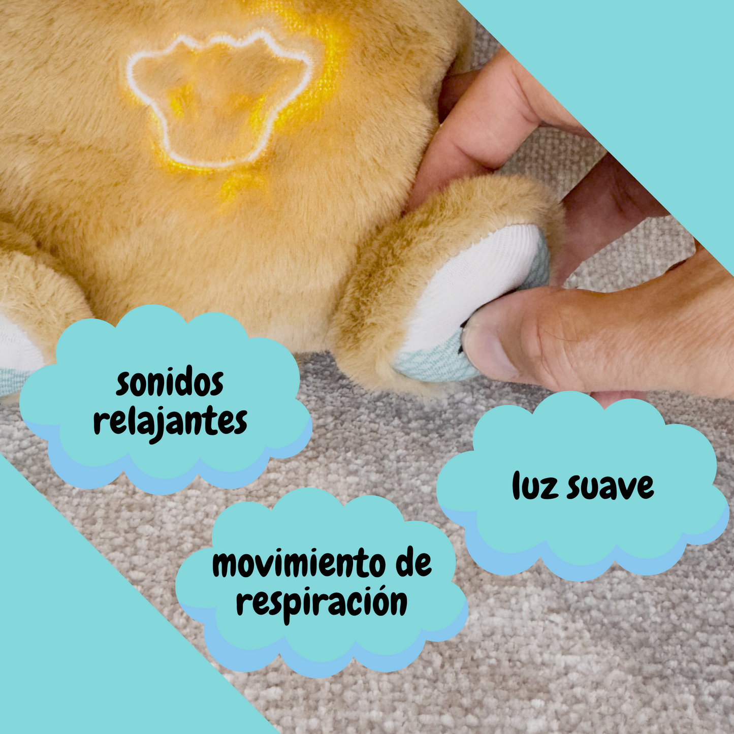 Peluche relajante con respiración y sonido